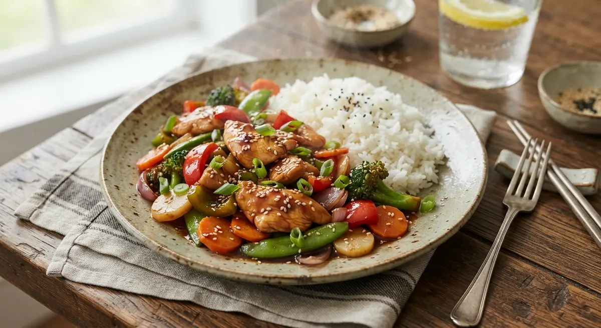 Teriyaki Chicken Stir-Fry with Rice